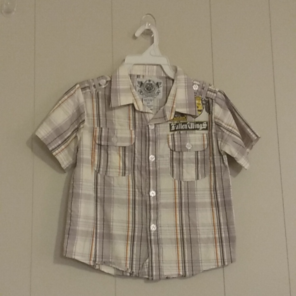 Grey and Gold Button Down
